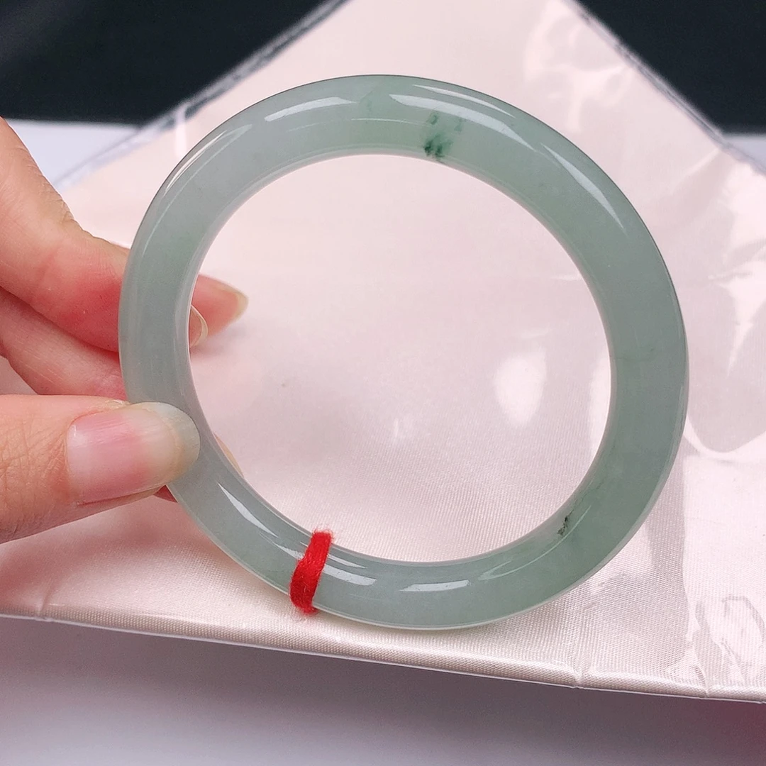 翡翠未镶嵌手镯3902圆条