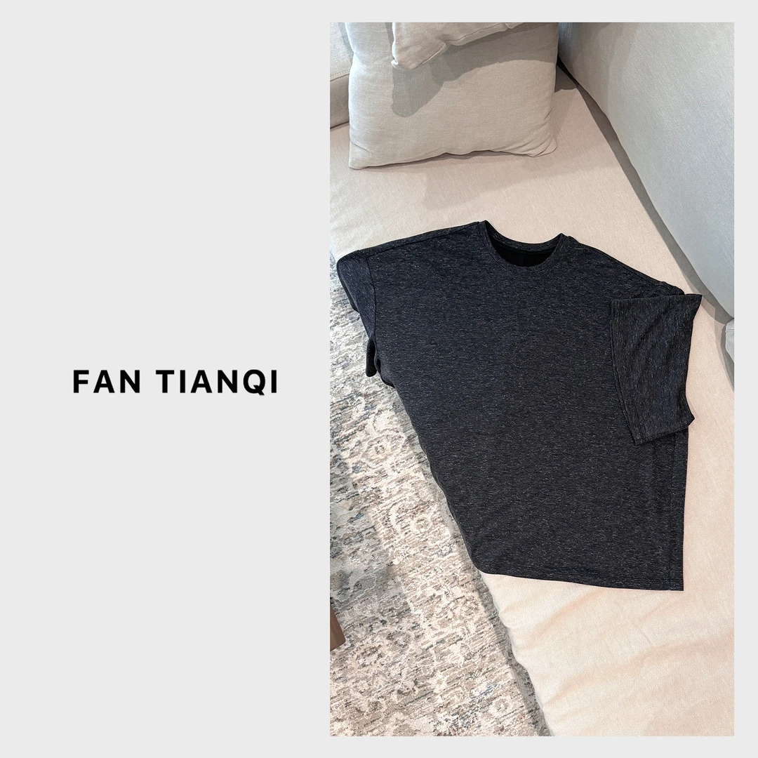 范天奇/FAN TIANQI【麻点圆领T】天丝亚麻针织圆领T恤FWTE55113