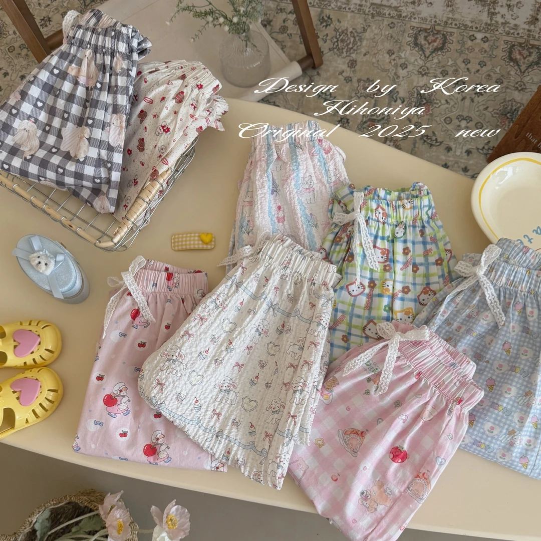 【卡通防蚊裤】草坪约会三Hihoniya~2025夏季少女多色轻薄防蚊裤