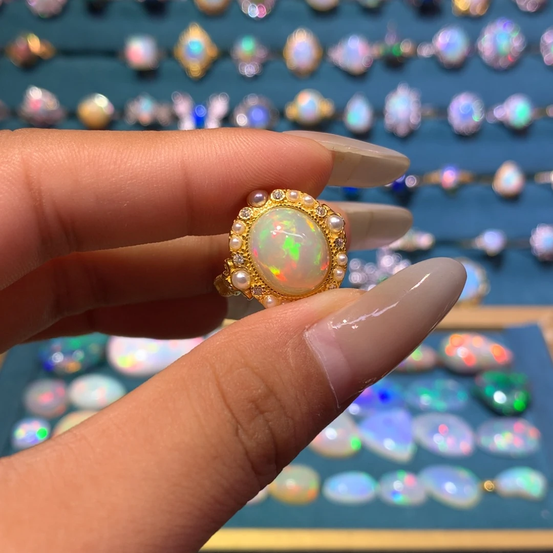 欧泊银S925镶嵌戒指款