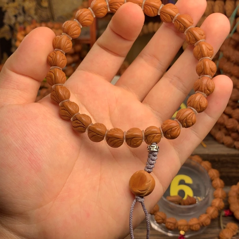 【闪购商品】桃核手串11小龙纹 龙纹桃核