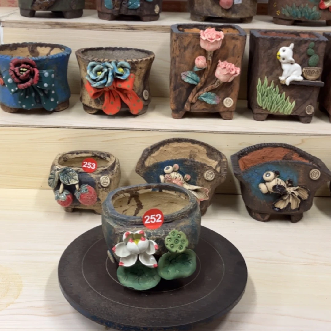 【闪购商品】紫砂花盆525号内口10.5×9外高10