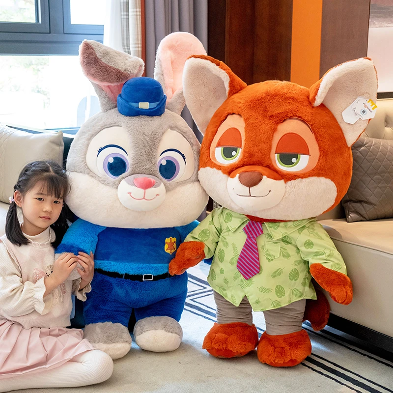 正版疯狂动物城兔子朱迪公仔狐狸尼克超大号毛绒玩具偶儿童礼物女