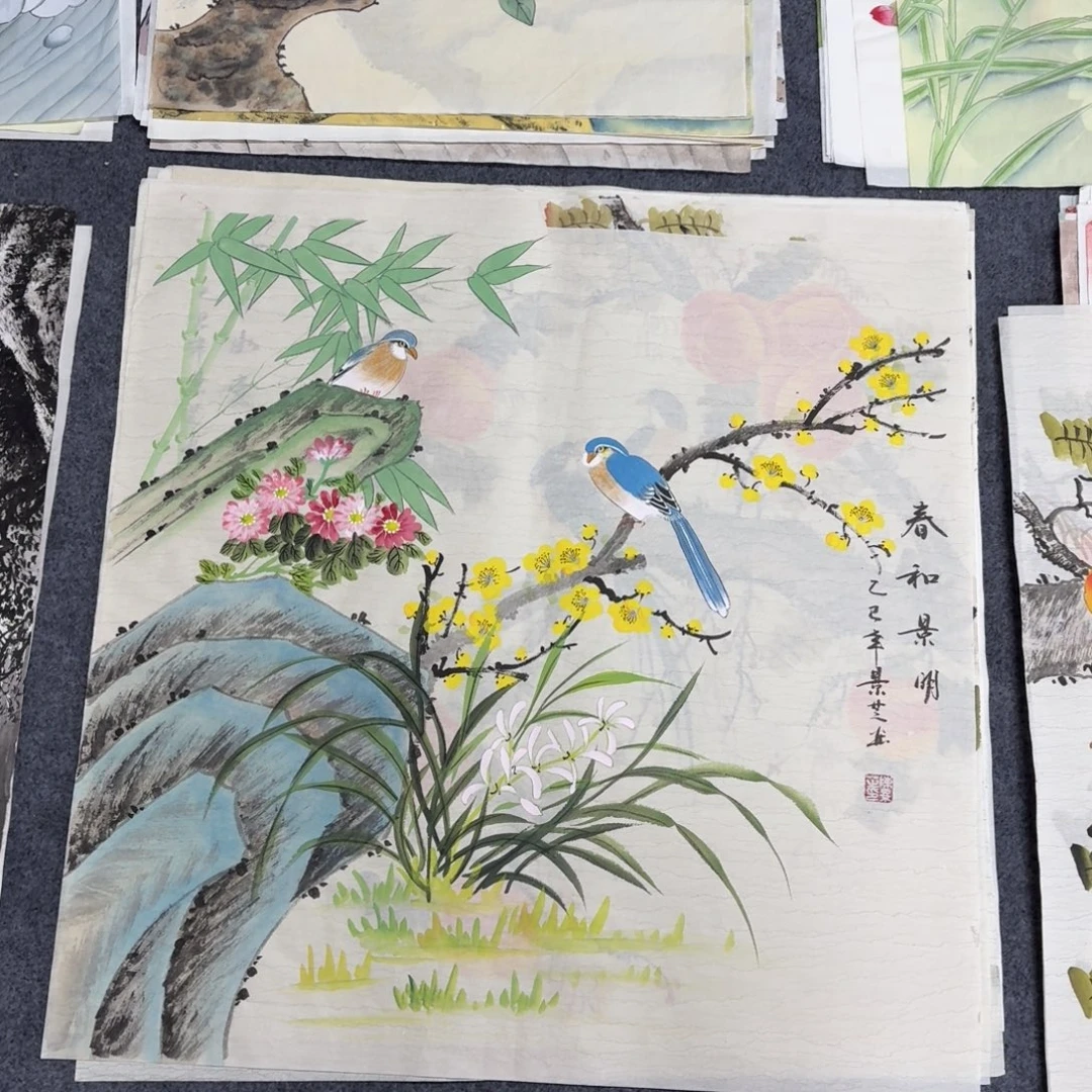 国画68×68手绘画画画