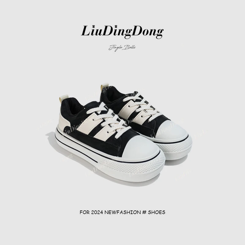 2025新款新款时尚百搭休闲板鞋女厚底增高运动鞋