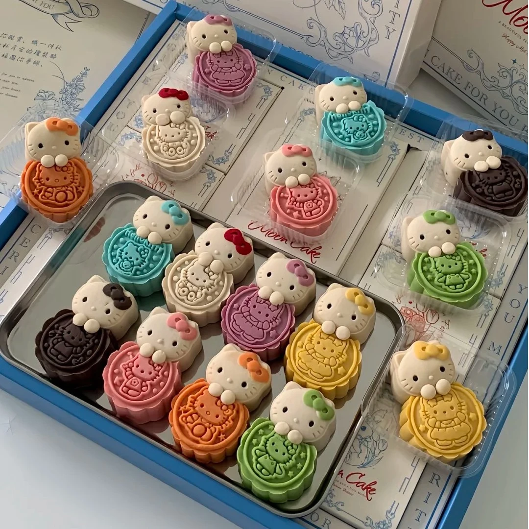 hellokitty抱抱月饼中秋送礼必备精致铁盒送女友必备下午茶点心