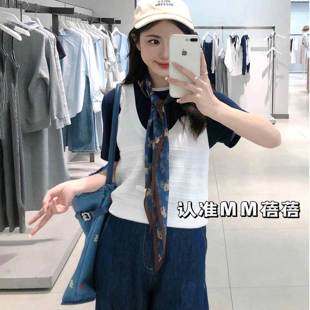 美亚吉【蓝棕马车】真丝羊毛菱形长巾62504SJ0011