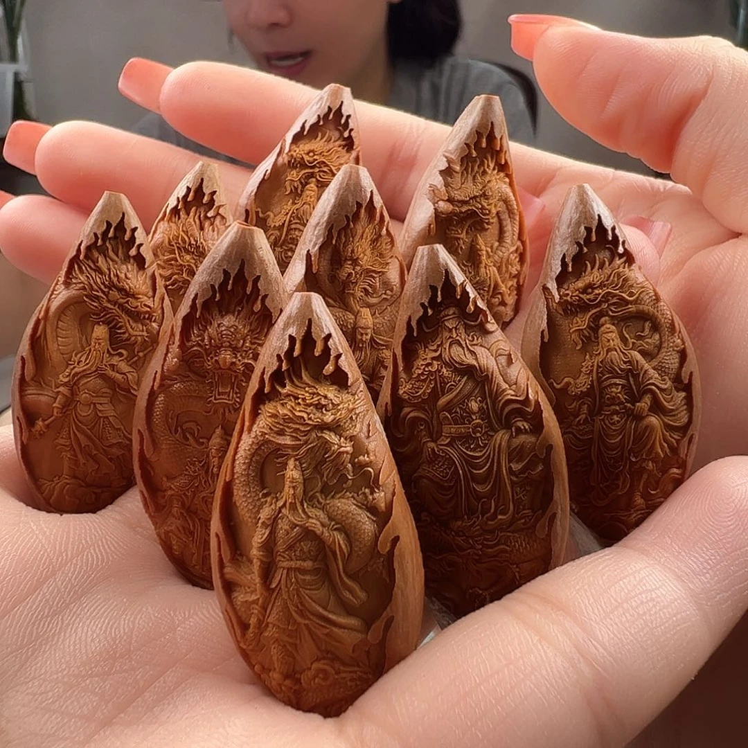 天***淡橄榄核吊坠橄榄核