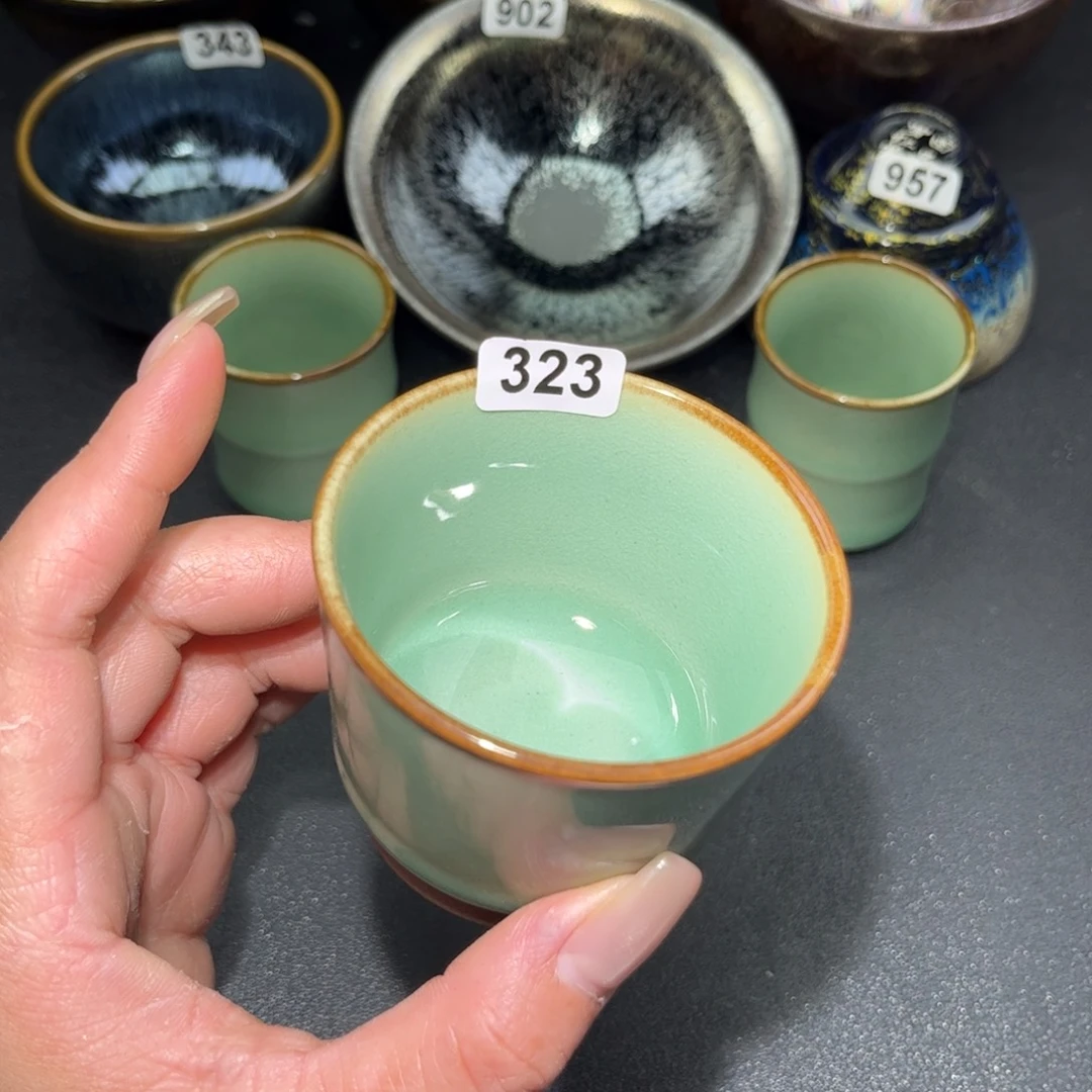 极***双茶盏323 建盏单盏放漏…………