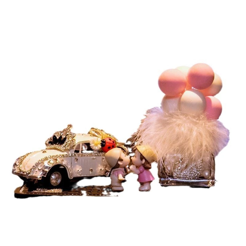 适用奔驰宝马汽车内装饰品摆件女香薰中控台网红车载香水女士