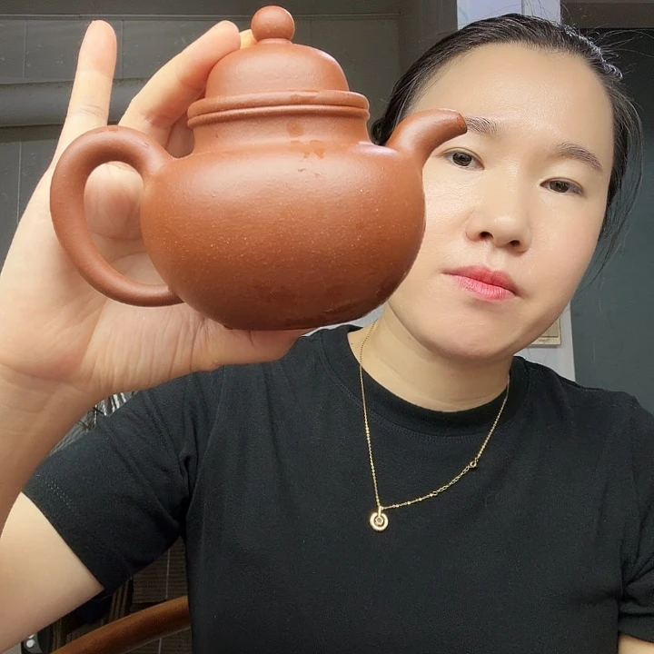 茶壶紫砂原矿半手工降坡掇球400cc