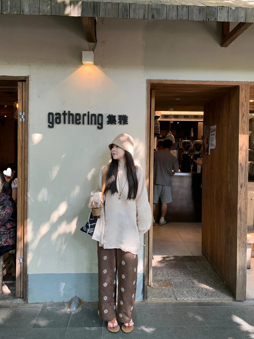 2025年夏季新款穿搭一整套高级感国风衬衫上衣休闲阔腿裤两件套女