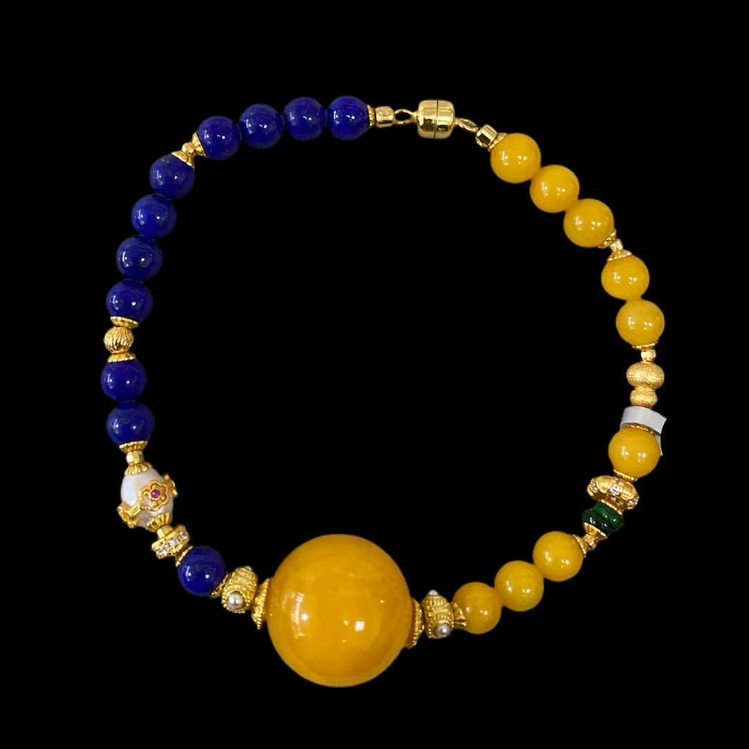 N4088蜜蜡手串多样性发一