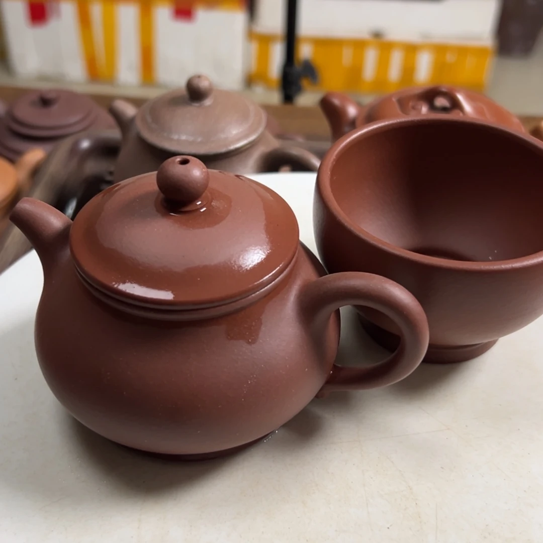 茶壶紫砂红皮龙中潘160