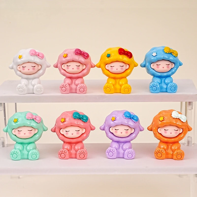 【直播拆】九宫格+许愿 新款实色蝴蝶云梦坐姿diy树脂饰品摆件