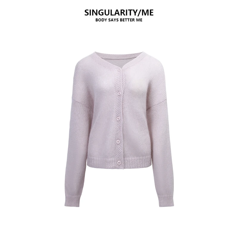 Singularity Me 9A 9811 慵懒风薄款毛衣早秋百搭休闲女针织开衫