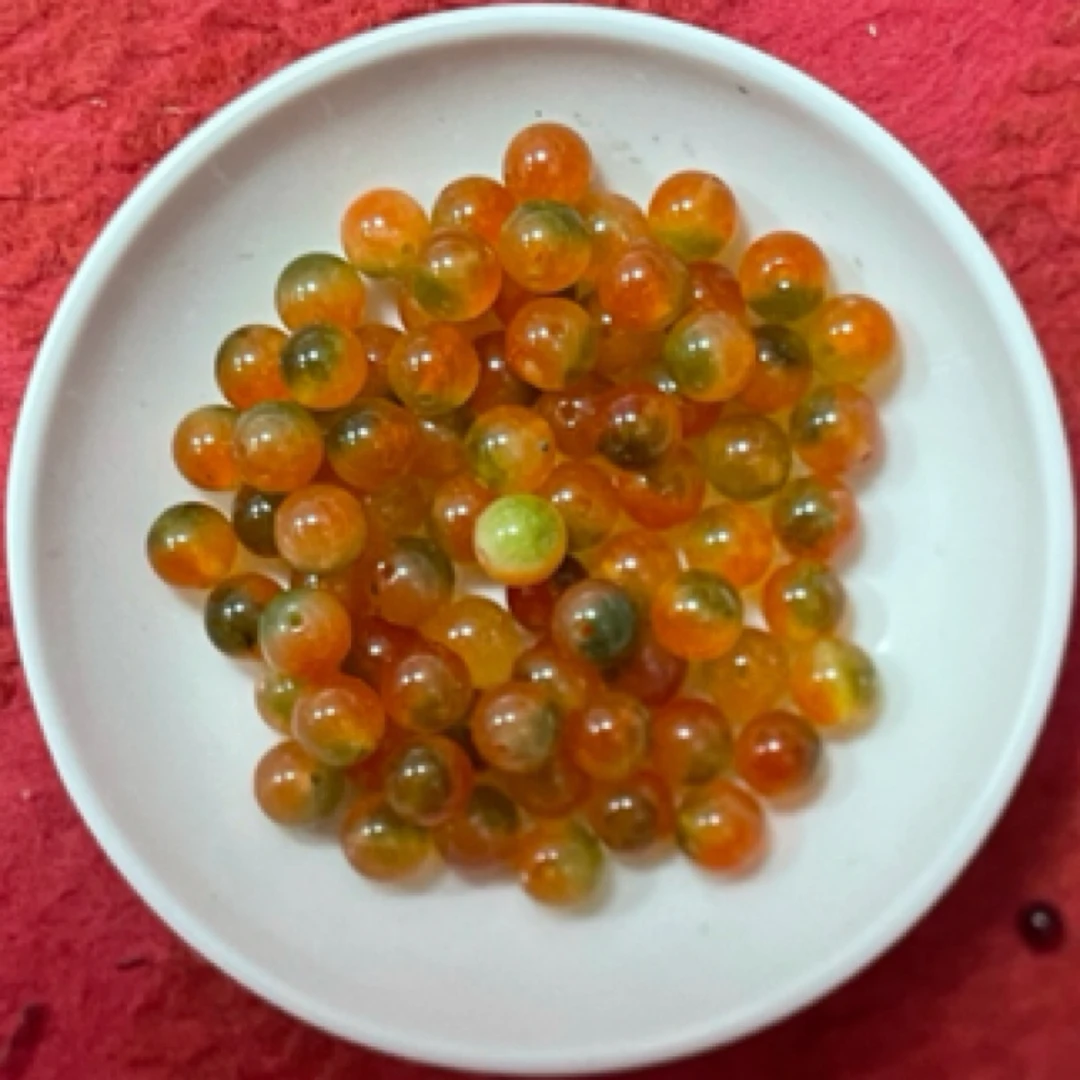 天然珠宝玉石 散珠七彩盐源Y840  6mm 50颗（赠弹力线）