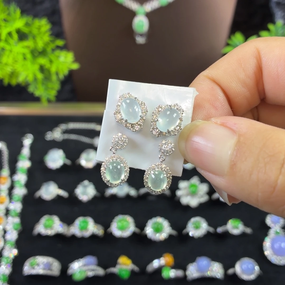 翡翠银S925镶嵌戒指