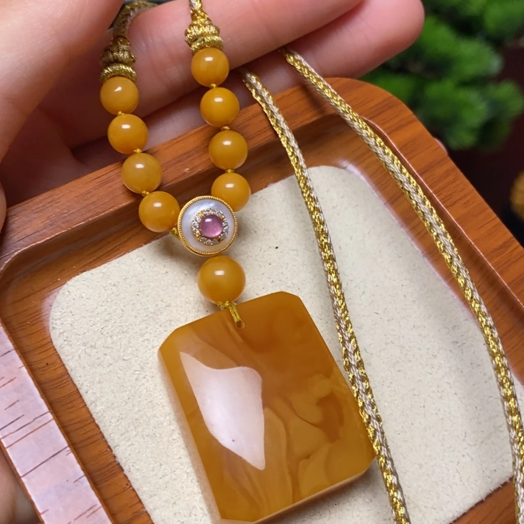 【闪购商品】蜜蜡颈饰未镶嵌项链