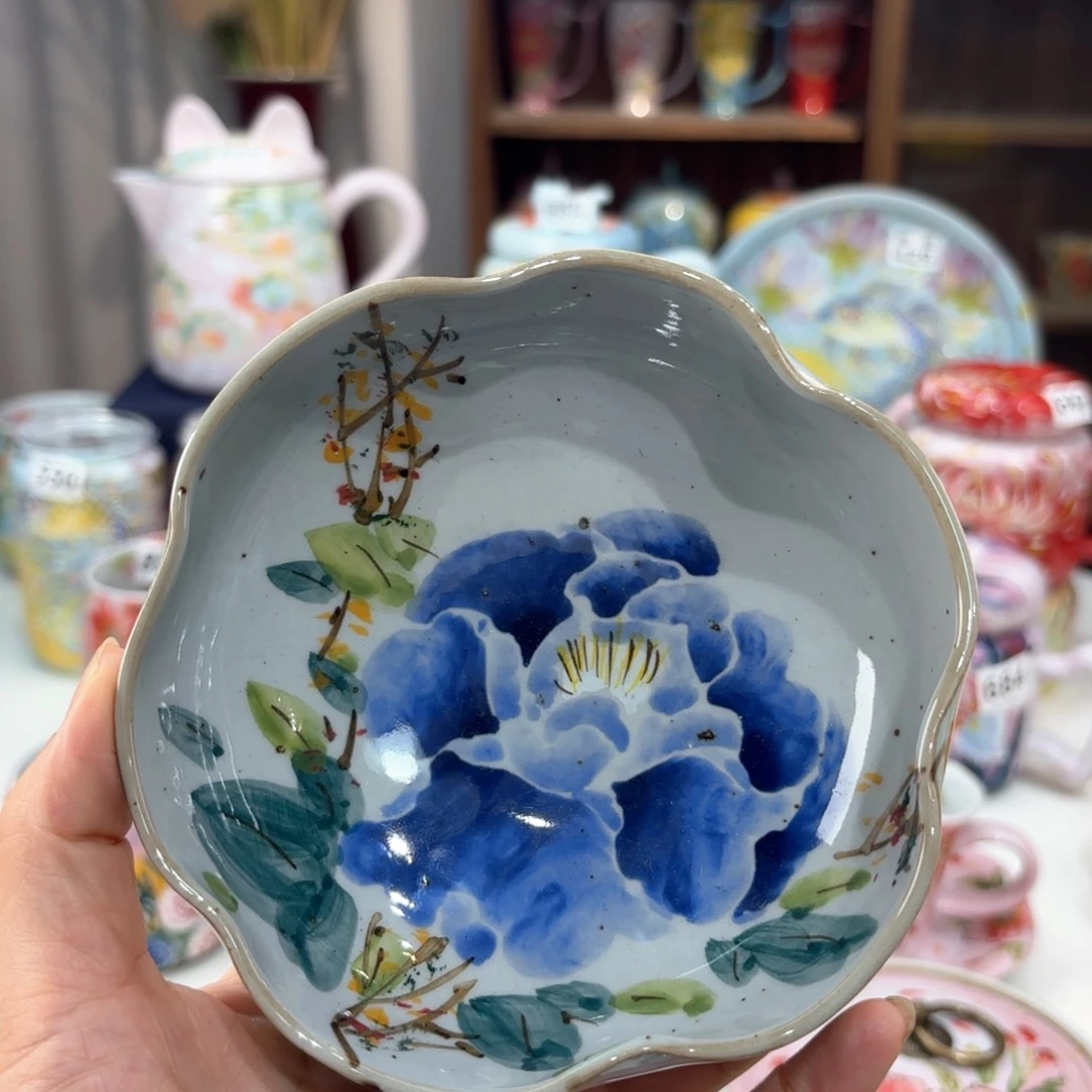 景德镇手绘高温釉下彩陶瓷茶具
