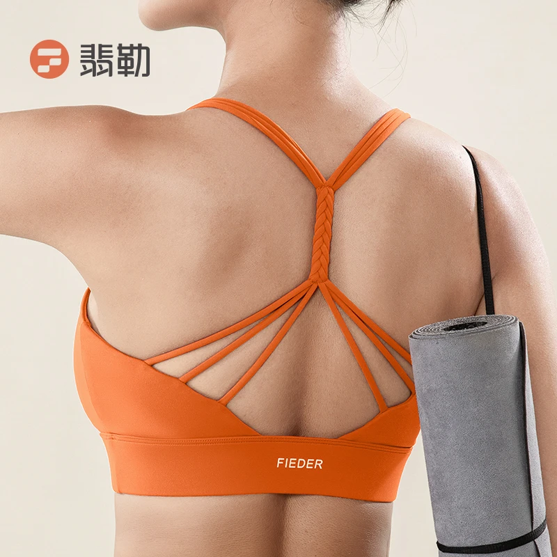 Fieder/翡勒FL-SGY539时尚欧美交叉纯色女士性感裸感夏季训练背心