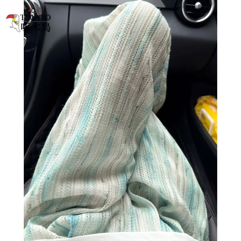 啄木鸟扎染镂空阔腿裤男夏季大码高腰垂坠感休闲慵懒冰丝凉感裤子