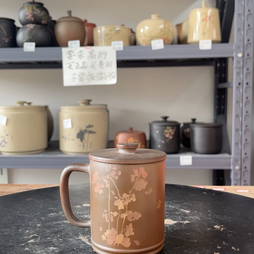 罐建水紫陶柴烧办公杯