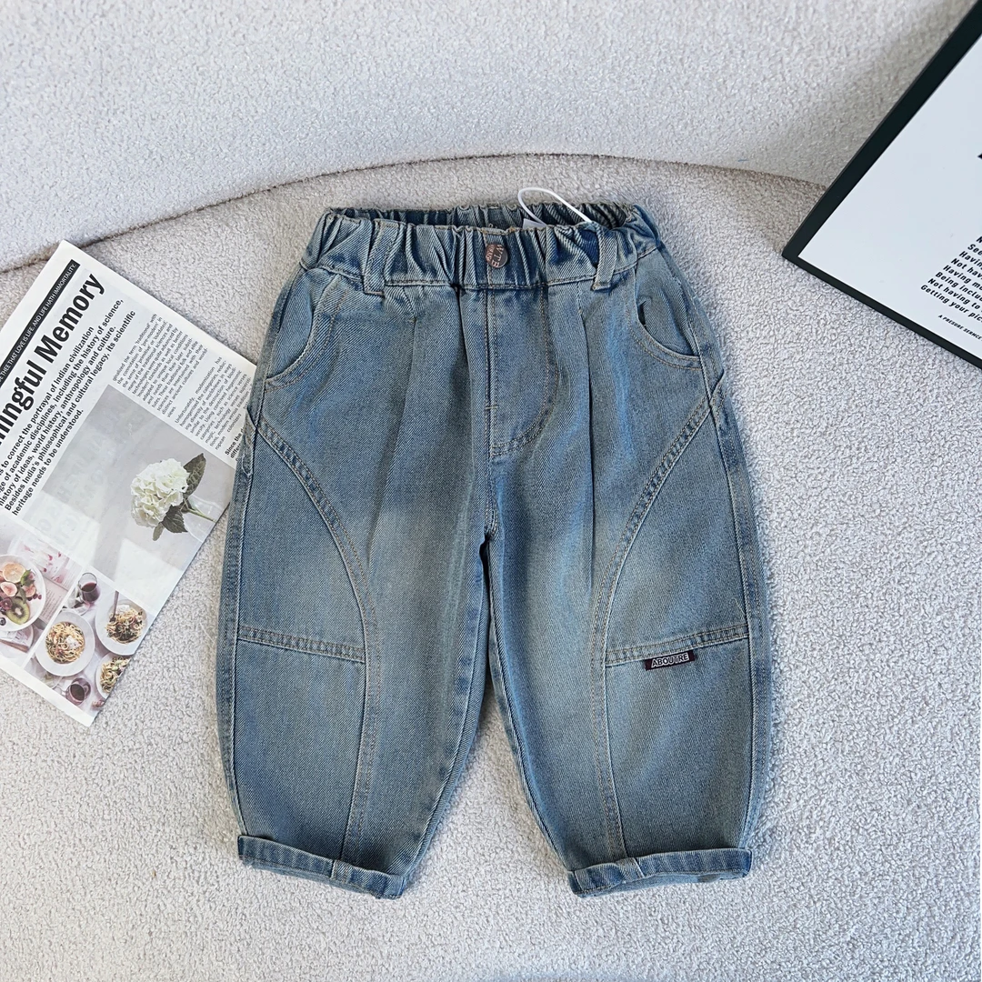 【辣妈春季福利】男童韩版春季休闲中大童百搭裤子-10042