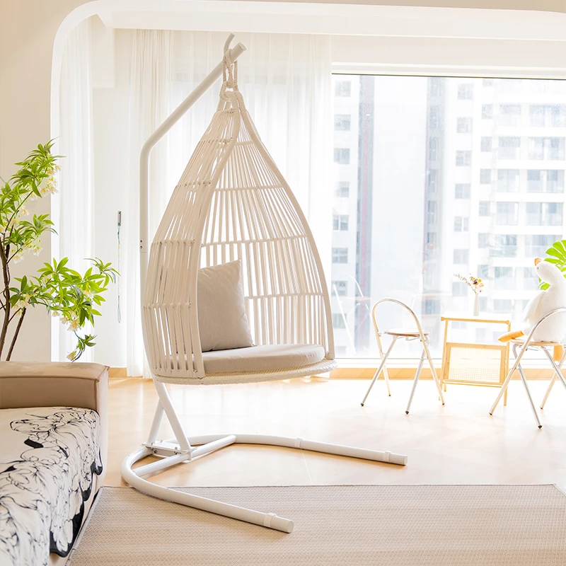 紫叶泰斯吊篮藤椅网红鸟巢吊椅室内摇篮椅花园民宿荡秋千编织吊椅