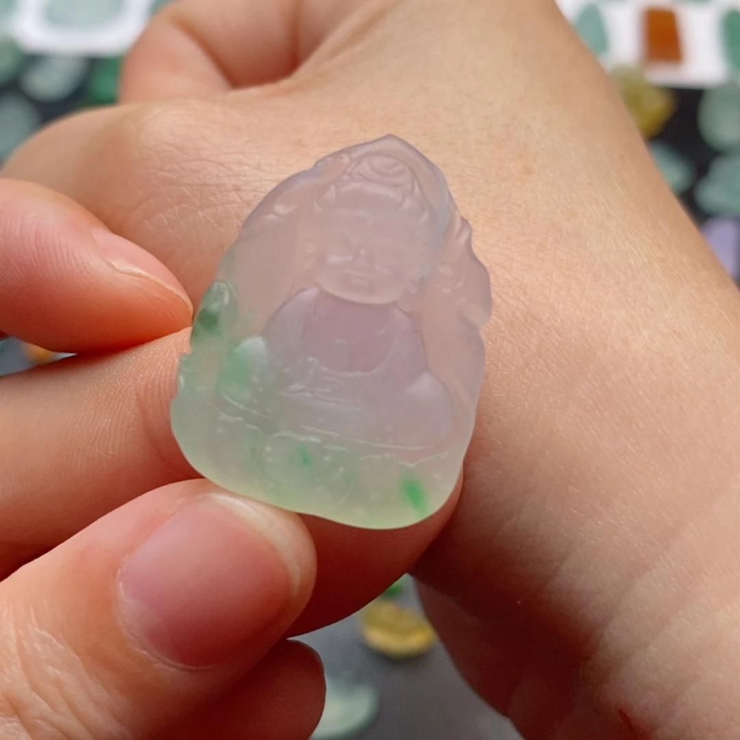 定制翡翠未镶嵌宝宝佛