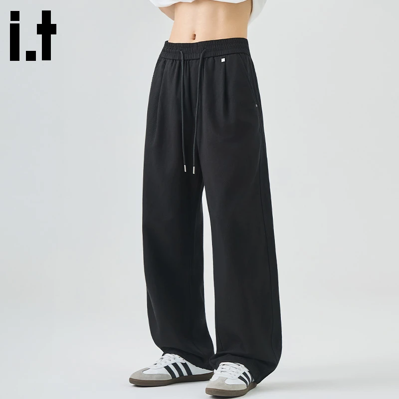 i.t:CHOCOOLATE男士百搭休闲长裤2025年秋冬新款宽松速干运动裤子