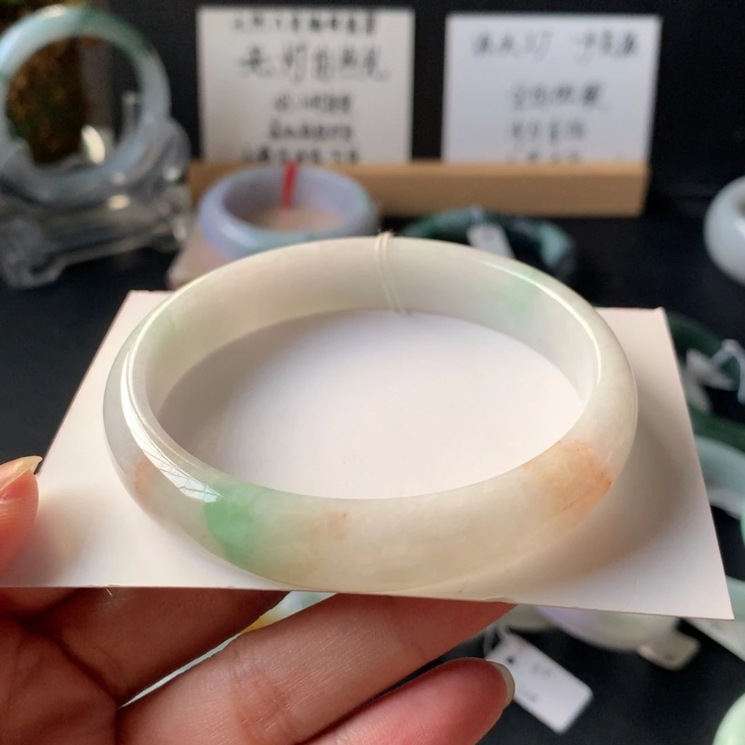 翡翠未镶嵌手镯48号63.1-12.8-6.7