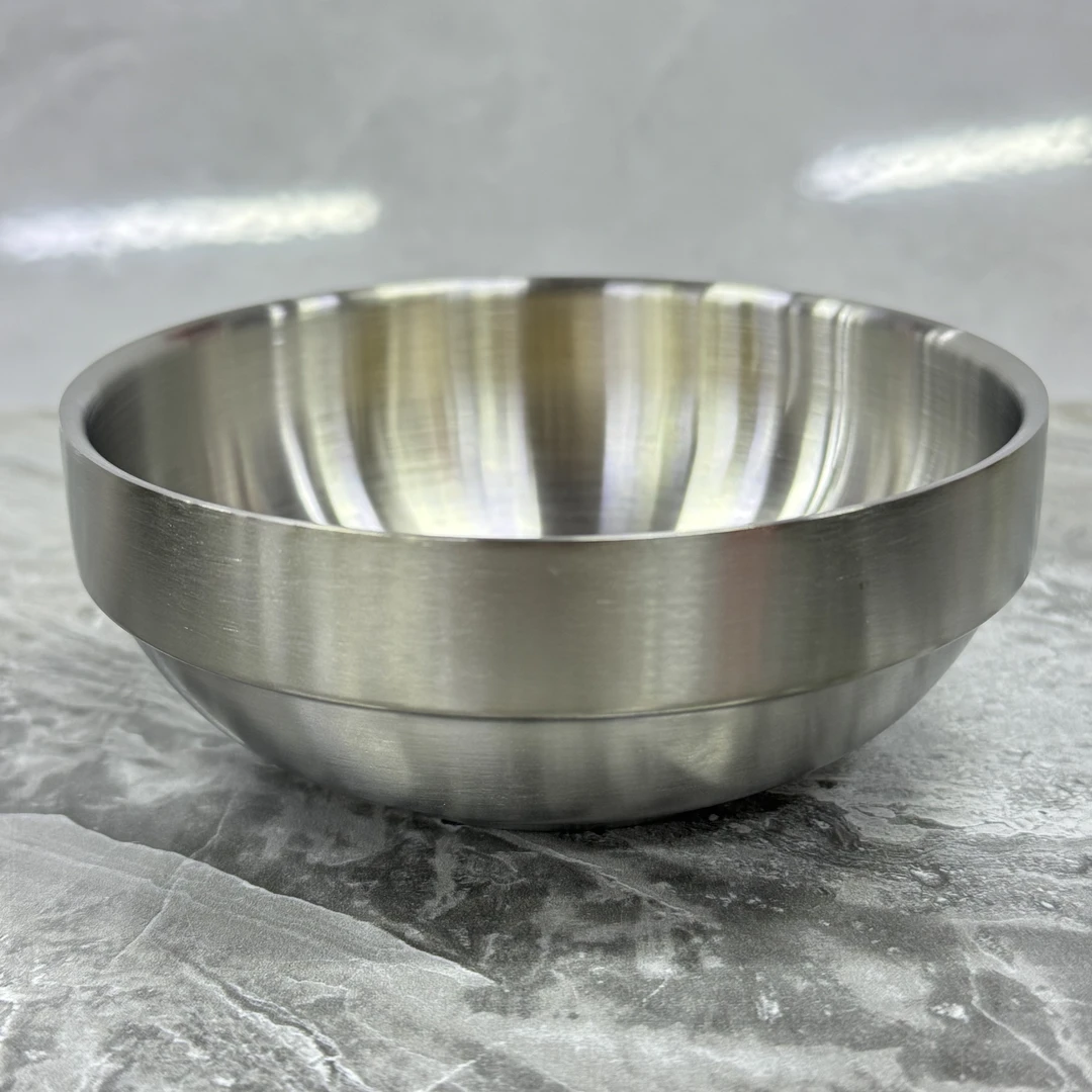 哑光轻奢进口不锈钢冷面碗21cm