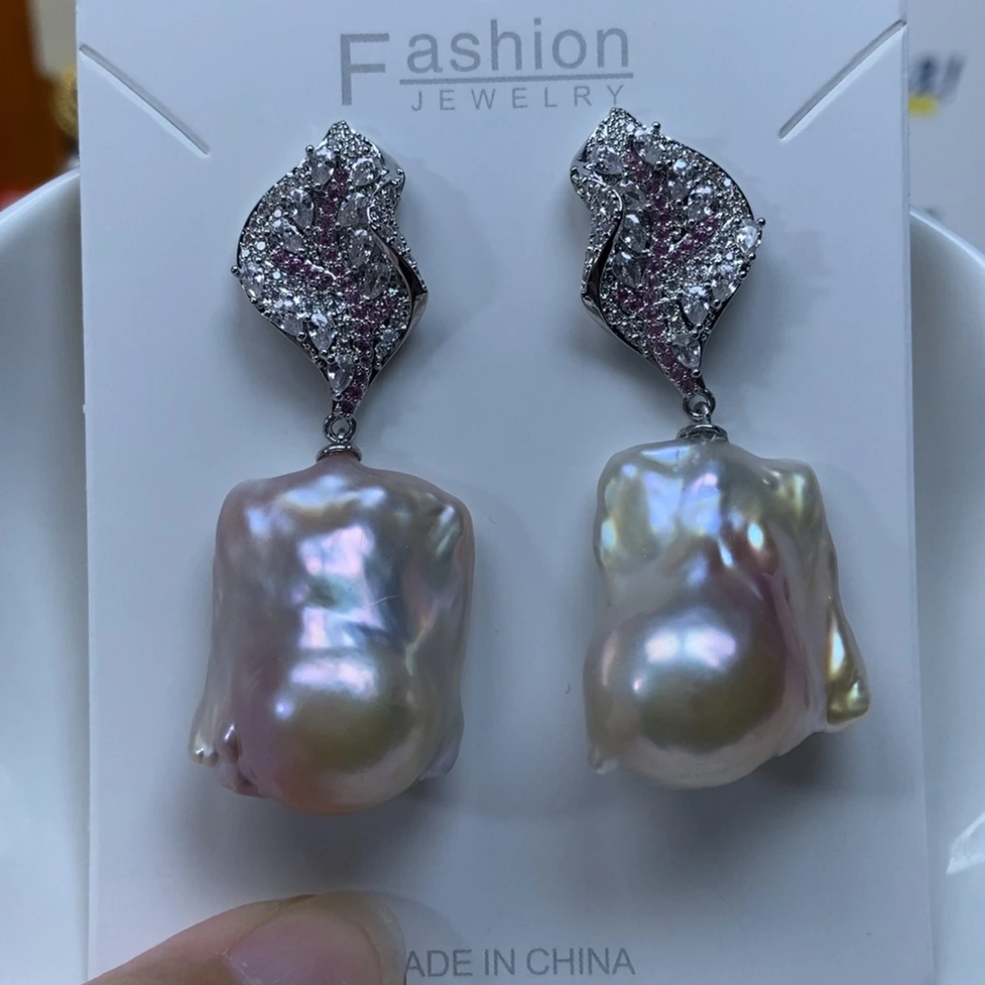 淡水珍珠耳环合金简****程特价759库存拍两个