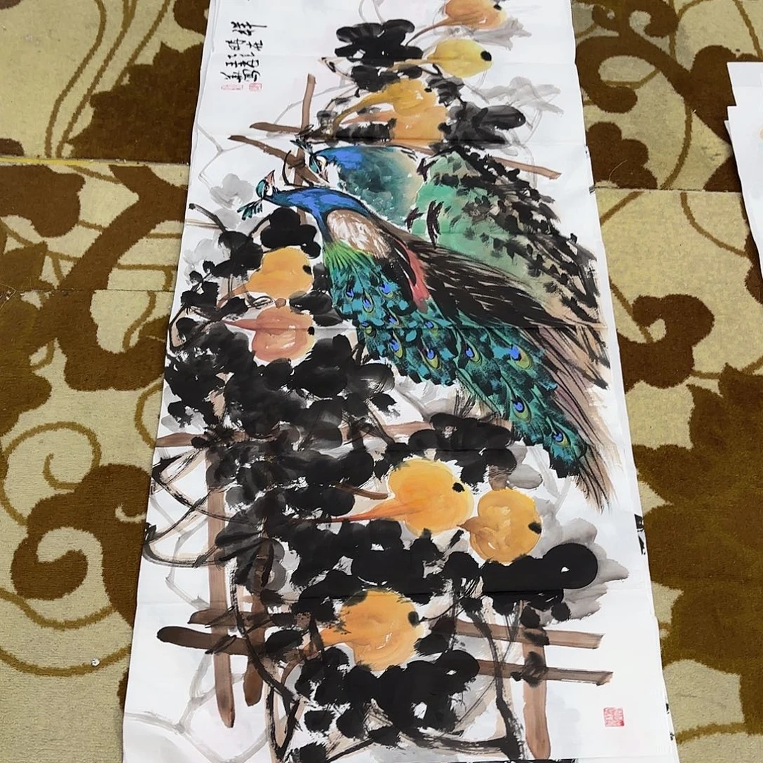 国画王孝华花鸟作品童童