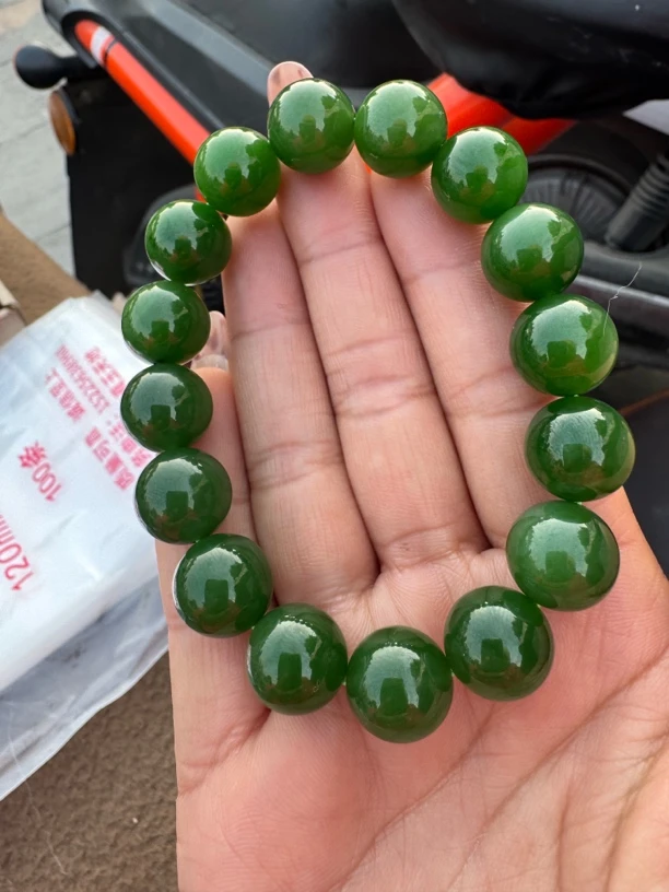 和田玉碧玉卡13手串时尚