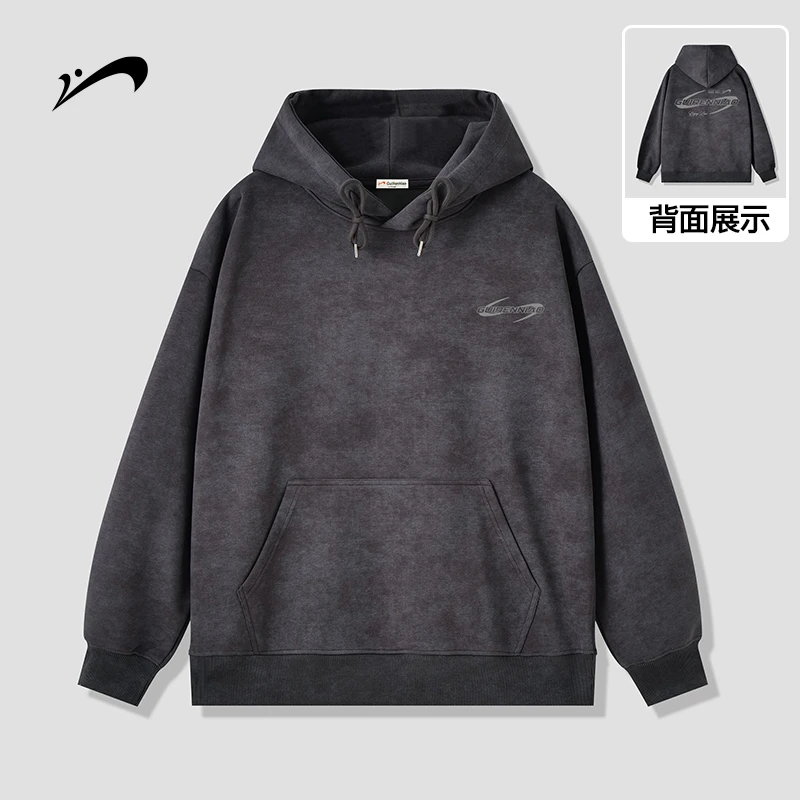 贵人鸟连帽卫衣男款春秋季宽松百搭长袖扎染情侣运动休闲套头上衣