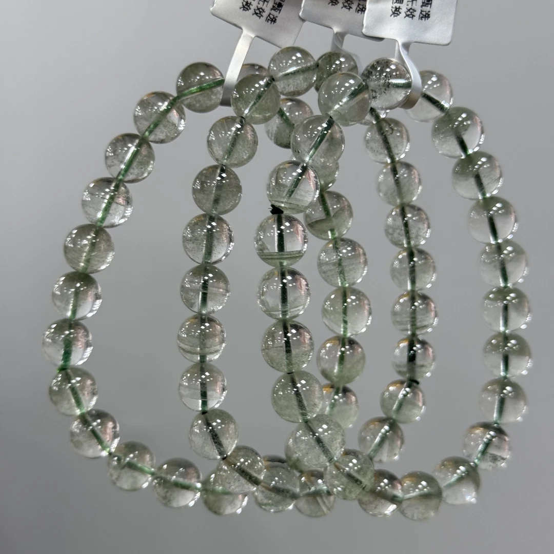 【书记甄选】天然绿幽灵单圈手链 多样性发一件 约8mm 1673BB