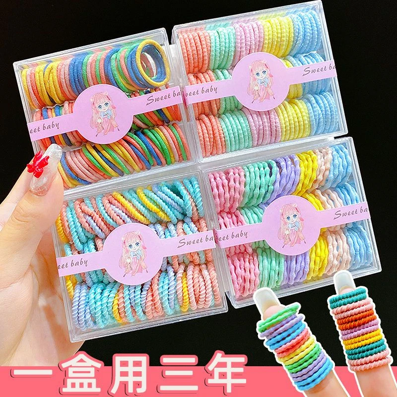 儿童头绳女童发圈小女孩皮筋不伤发拇指发圈儿童扎头发头饰发饰