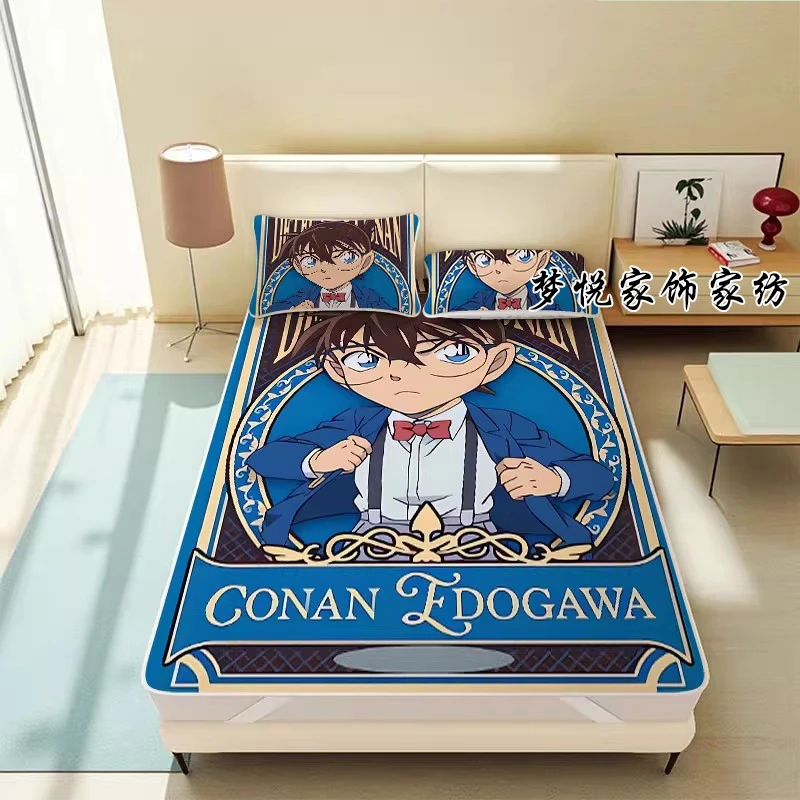 名侦探柯南冰丝席三件套女寝室夏季软席子面学生宿舍单人席子凉席