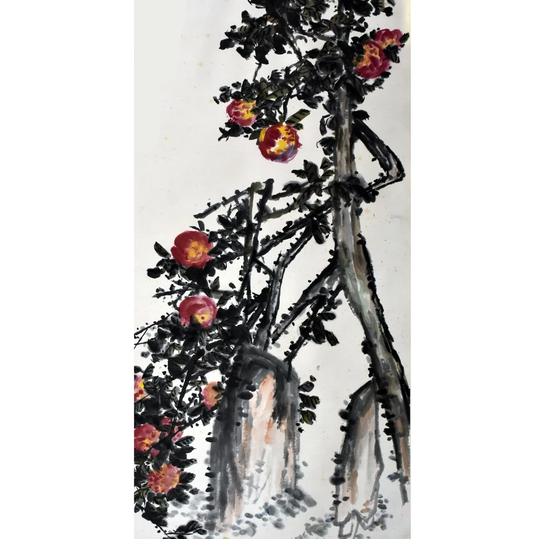 HM9434 寿桃 138×68 纸本立轴 8.4平尺