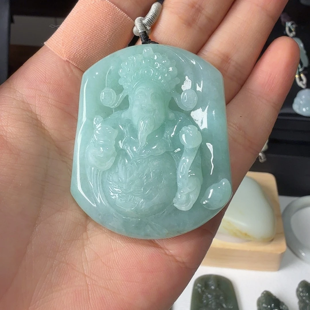 裸石翡翠翡翠财神牌