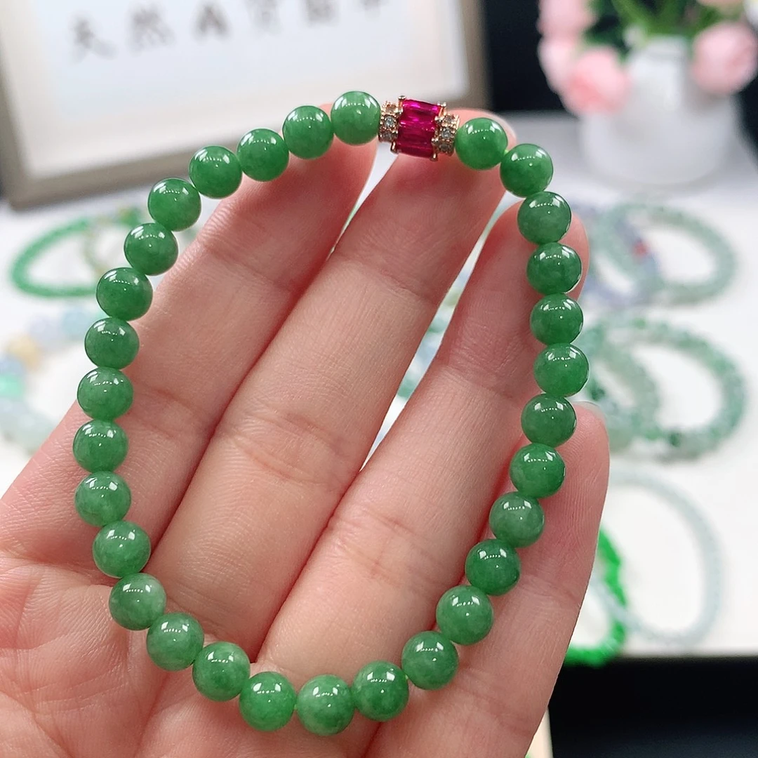 翡翠未镶嵌手链手链5.8mm