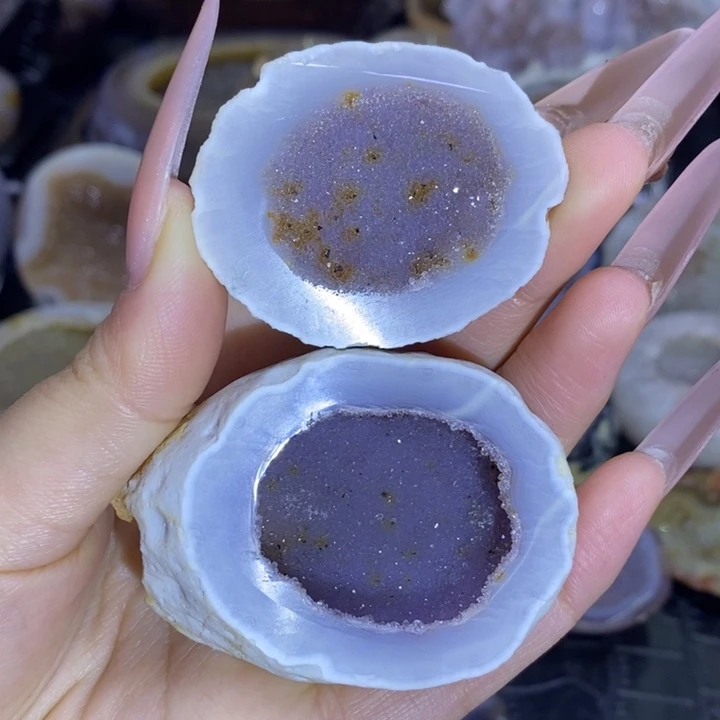 未镶嵌珠宝半成品水晶黄紫盆