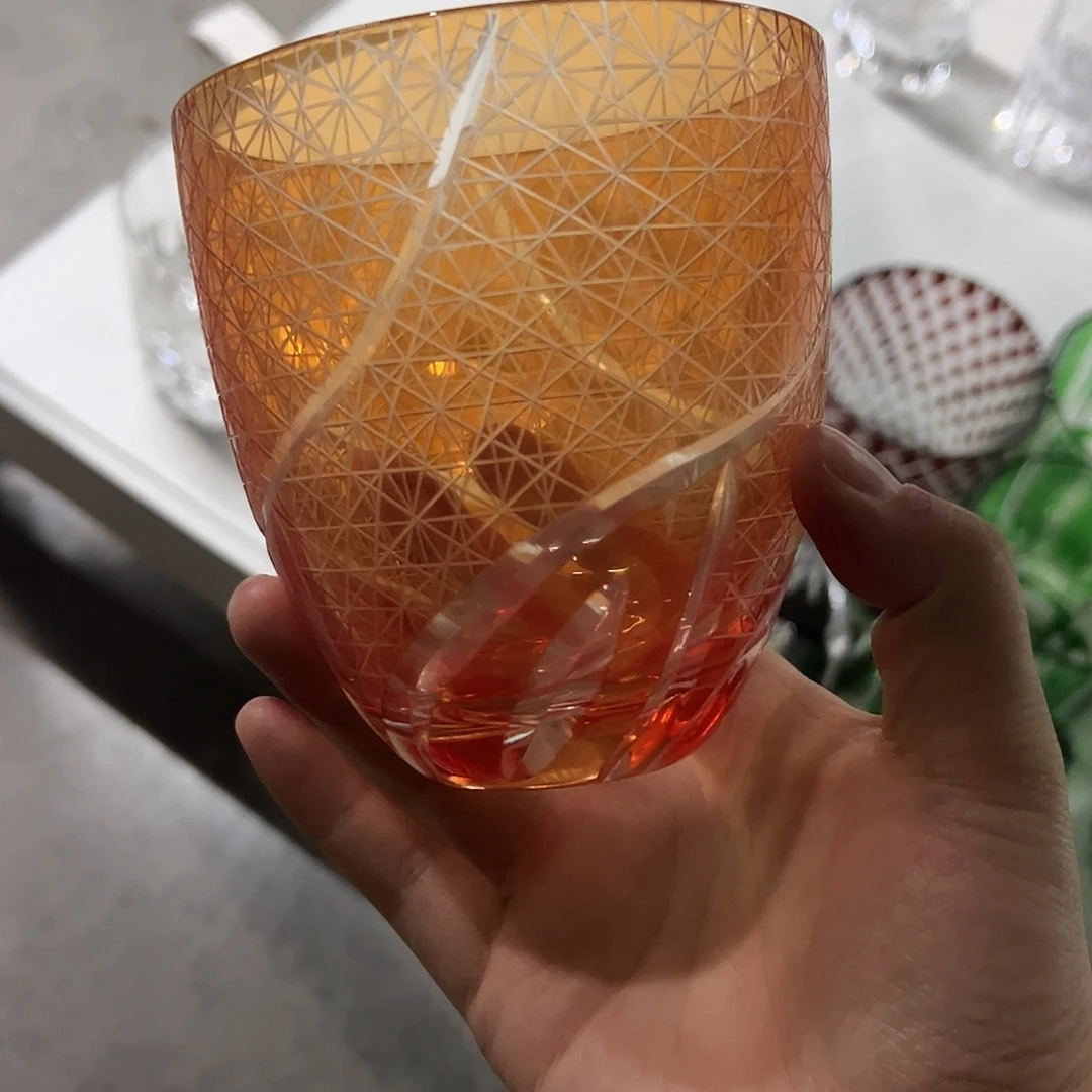 平底款水晶玻璃微瑕一个