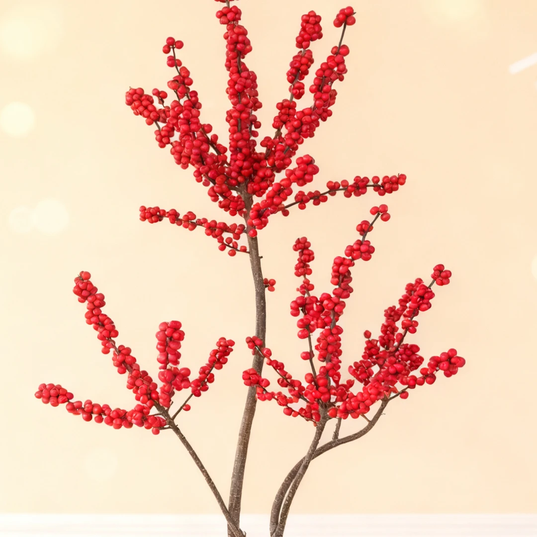 无品牌北美冬青红果水培鲜切植物室内客厅绿植年宵花卉真花期长