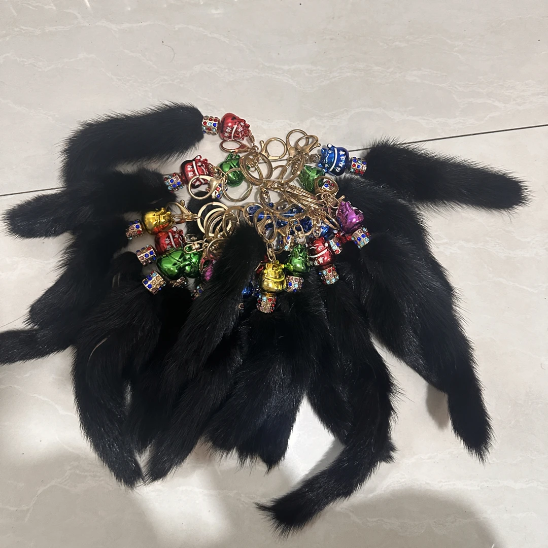 手工包水貂毛挂件简约风日式