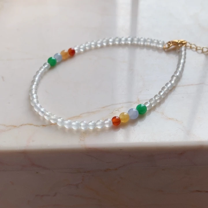 散珠翡翠杠光白冰