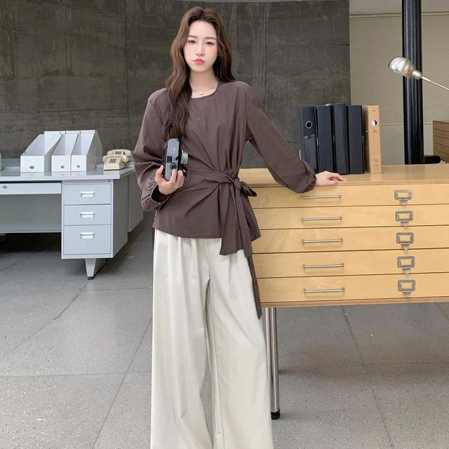 法式气质女神范时尚松弛感上衣套装女秋季2025年新款阔腿裤两件套