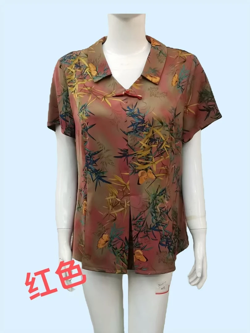671款夏季中老年半袖妈妈衫